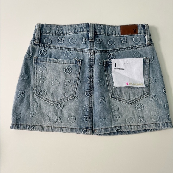 Playboy Denim Mini Skirt NWT - Picture 3 of 9